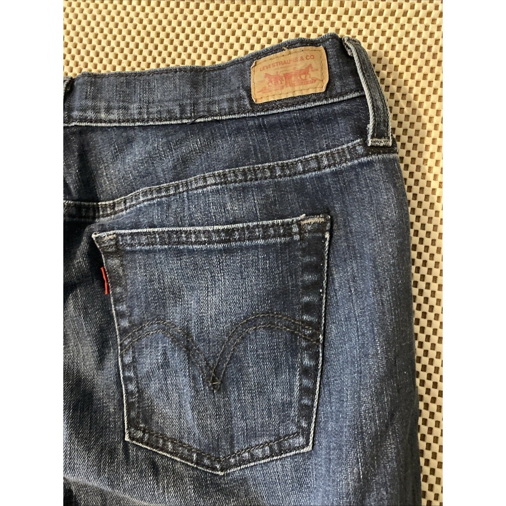 Levi's 505 Straight Leg Jeans Women's Size 14S Short Medium Wash Denim High Rise - Picture 2 of 8
